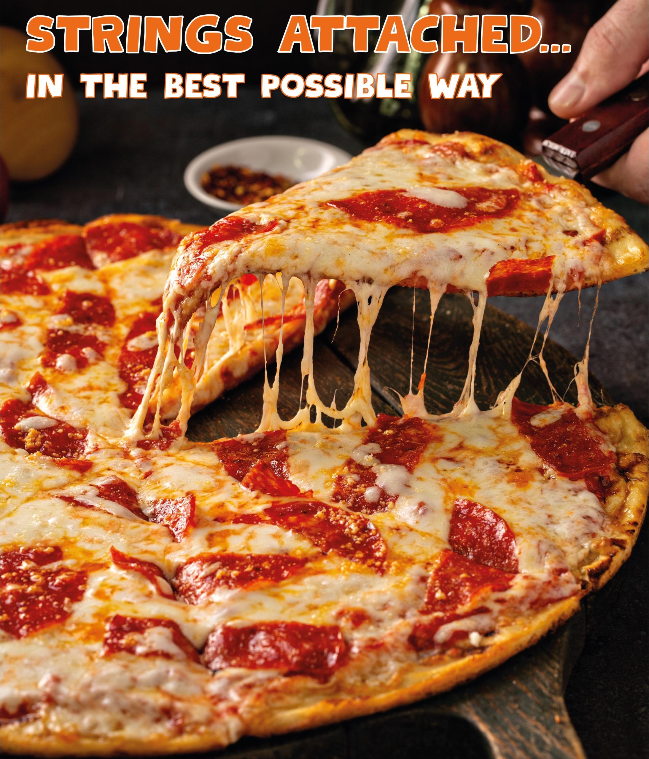 Fire On Pizza and Pasta, Strings Attached in the Best Possible Way